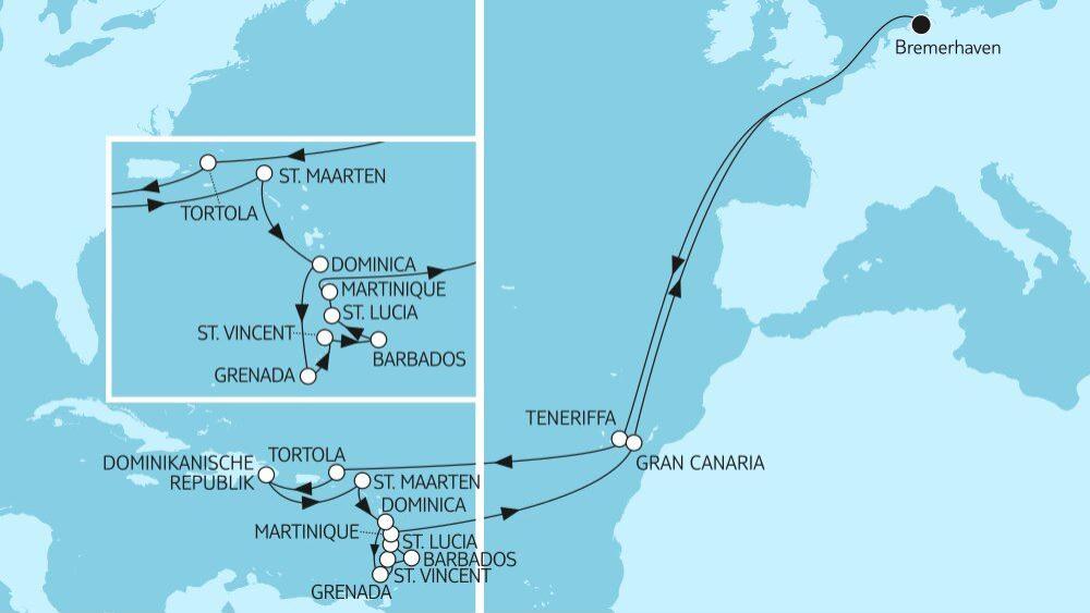 Karibische Inseln 1 mit Mein Schiff 3